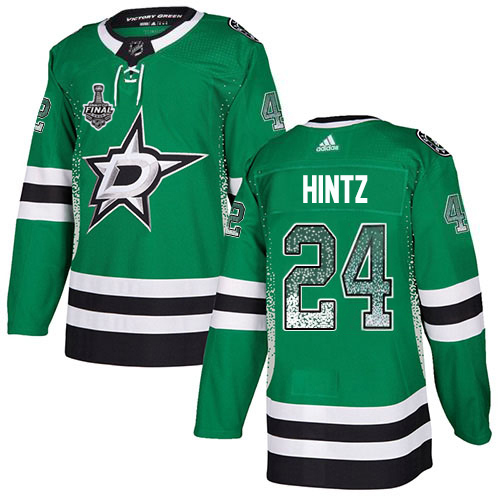 Adidas Men Dallas Stars 24 Roope Hintz Green Home Authentic Drift Fashion 2020 Stanley Cup Final Stitched NHL Jersey